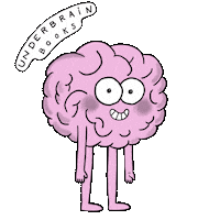 underbrain wtf surprise brain sorpresa Sticker