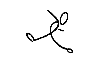 loopmation loop run stickman walking Sticker