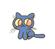 Cat Waiting Sticker by Originals