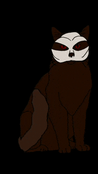 syneidesis gato animacion calavera ilustracion digital GIF