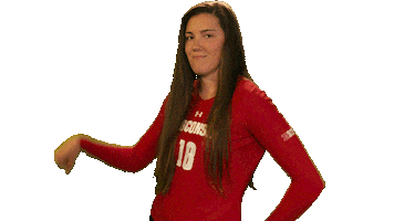 Wisconsin Volleyball Sport Sticker by Wisconsin Badgers