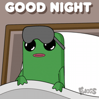 Good Night Frog GIF by fwogs