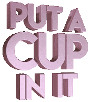 3D Logo Sticker by Put A Cup In It