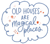 cheapoldhouses retro vintage magic home Sticker