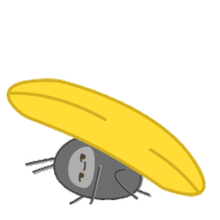 character moving Sticker by bakubaku the cockroach