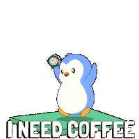 Tired Good Morning Sticker by Pudgy Penguins