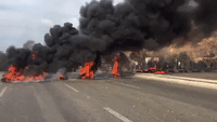 Angry Protesters Burn Tires and Block Road to Beirut's Airport