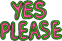Yes Please Sticker by Poppy Deyes