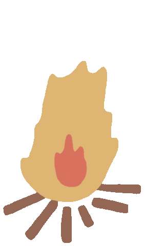 Illustration Fire Sticker