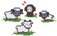 Pixel Sheep Sticker