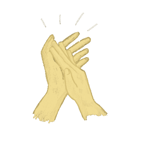 lauratickner happy clap clapping cheer Sticker