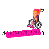 authenticallyaddiebooks wheelchair disability disabled authenticallyaddie Sticker