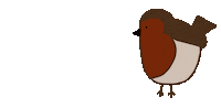 Red Robin Christmas Sticker