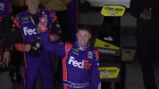 happy denny hamlin GIF by NASCAR