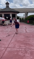 Disney Employee Attempts to Catch Snake