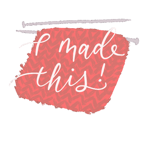 MeridittleMakes giphyupload handmade knitting knit Sticker