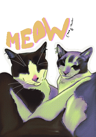 In Love Cats Sticker