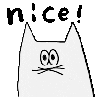 White Cat Sticker by Gunmaunofficial