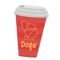 caffedeldoge coffee cafe takeaway caffedeldoge Sticker