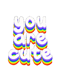 You Are Cute Sticker by Rima Bhattacharjee