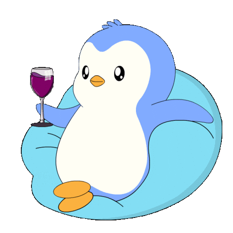 Wine Relaxing Sticker by Pudgy Penguins
