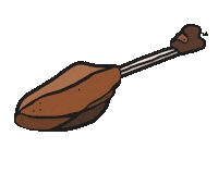 Chicken Leg Goose Sticker