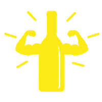 GutsAndGlorious design yellow brand wine Sticker