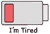 Tired Sticker by Hayls World