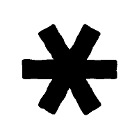 Asterisk Sticker by Gregory Darroll