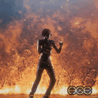 CAFONI fire kick kungfu jamesbond GIF
