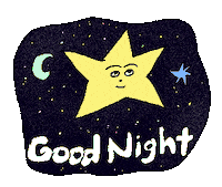 Happy Good Night Sticker by Mekamee