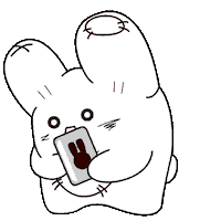 chabooo mobile hello bunny rabbit Sticker
