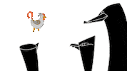 Guim4uve animation loop chicken gif artist Sticker