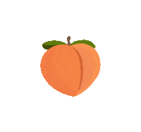 Booty Peach Sticker by Tara Laferrara