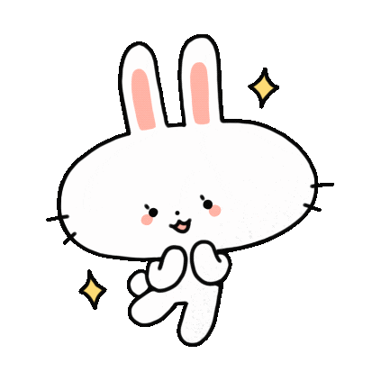 Excited Bunny Rabbit Sticker by maddy cha