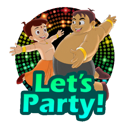 Party Birthday Sticker by Chhota Bheem