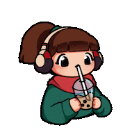 Sip Boba Sticker by Lofi Girl
