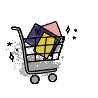 Illustration Shopping Sticker