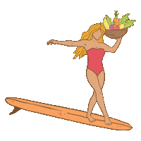Vegan Surf Sticker by Salad Stoke