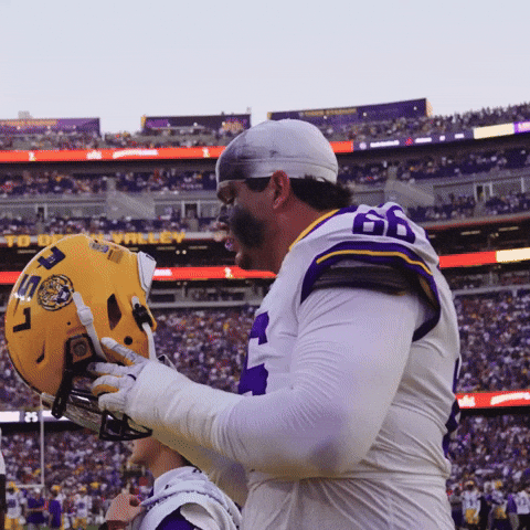 Suiting Up College Football GIF by LSU Tigers