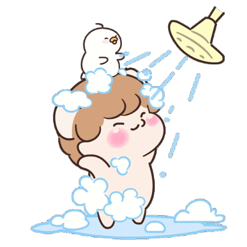 Baby Bathing Sticker by catgrass