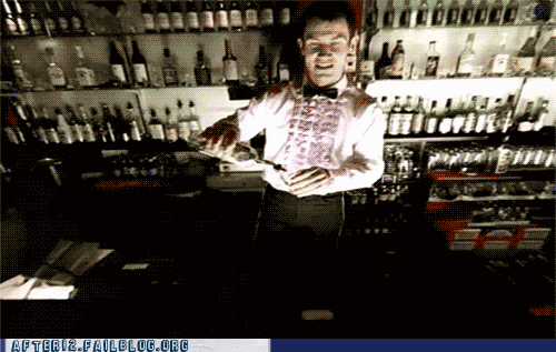 bartender fails GIF by Cheezburger