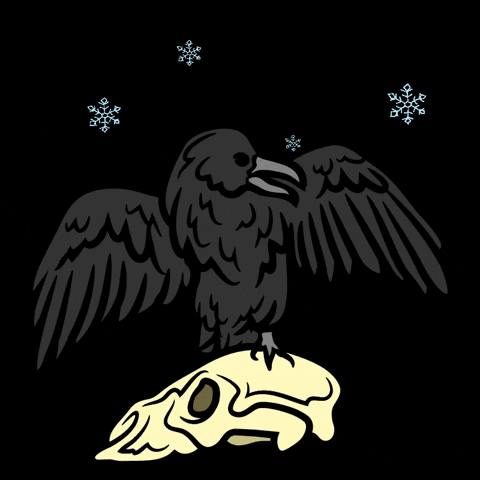 GiftsFromCrows giphygifmaker giphyattribution snow winter GIF