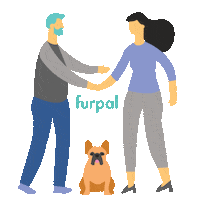 furpal dog pet furpal furdate Sticker