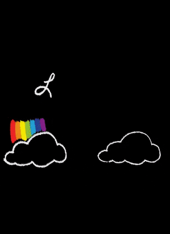 MadHatterDesigner giphygifmaker amici bimbo arcobaleno GIF