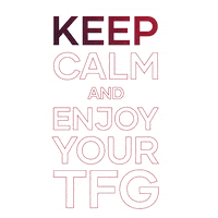 Keep Calm And Enjoy Your Tfg Sticker by TesisESP