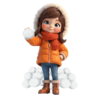 Boys Girls Winter Sticker