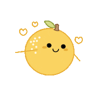 Heart Orange Sticker