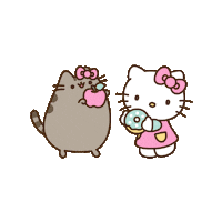 Happy Hello Kitty Sticker by Pusheen