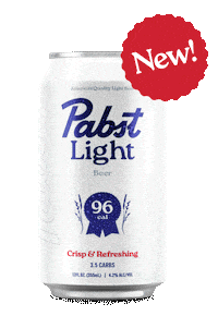 pabstlight beer pbr pabst blue ribbon new beer Sticker